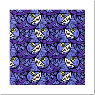 Escher fish pattern XI Posters and Art